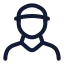Prisoner icon with stroke rounded style
