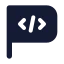 Programmingflag icon with solid standard style