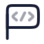 Programmingflag icon with twotone rounded style