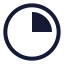 Progress icon with stroke rounded style