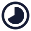 Progress icon with solid rounded style