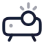 Projector icon with twotone rounded style