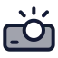 Projector icon with duotone standard style