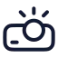 Projector icon with stroke rounded style