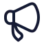 Promotion icon with stroke rounded style