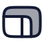 Proportions icon with duotone rounded style