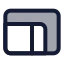 Proportions icon with duotone standard style