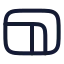 Proportions icon with stroke rounded style