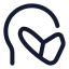 Protectionmask icon with stroke rounded style