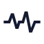 Pulse icon with stroke sharp style