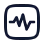 Pulserectangle icon with stroke rounded style