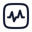 Pulserectangle icon with stroke rounded style