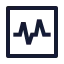 Pulserectangle icon with stroke sharp style