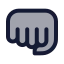 Punch icon with duotone standard style