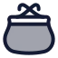 Purse icon with duotone rounded style