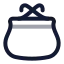 Purse icon with twotone rounded style