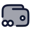 Purse icon with duotone rounded style