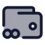 Purse icon with duotone standard style