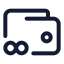 Purse icon with stroke standard style