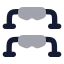Pushupbar icon with bulk rounded style