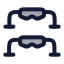 Pushupbar icon with duotone rounded style