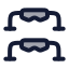 Pushupbar icon with duotone rounded style