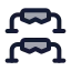 Pushupbar icon with duotone standard style