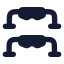 Pushupbar icon with solid rounded style