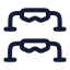 Pushupbar icon with stroke rounded style