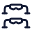 Pushupbar icon with stroke rounded style
