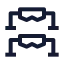 Pushupbar icon with stroke sharp style