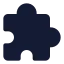 Puzzle icon with solid standard style
