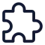Puzzle icon with stroke standard style