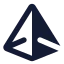 Pyramid icon with solid standard style