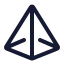 Pyramid icon with stroke standard style