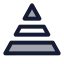 Pyramidstructure icon with duotone standard style