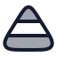 Pyramidstructure icon with duotone rounded style