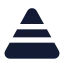 Pyramidstructure icon with solid standard style