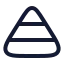 Pyramidstructure icon with stroke rounded style