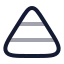 Pyramidstructure icon with twotone rounded style