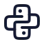 Python icon with stroke rounded style