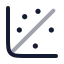 Qqplot icon with duotone rounded style