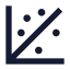 Qqplot icon with solid sharp style