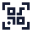 Qrcode icon with solid sharp style