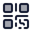 Qrcode icon with duotone standard style