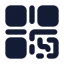 Qrcode icon with solid standard style