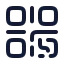 Qrcode icon with stroke rounded style