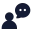 Question icon with solid sharp style