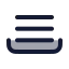 Queue icon with duotone rounded style