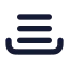 Queue icon with solid rounded style
